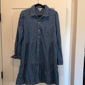 Crown & Ivy Blue Denim Midi Dress